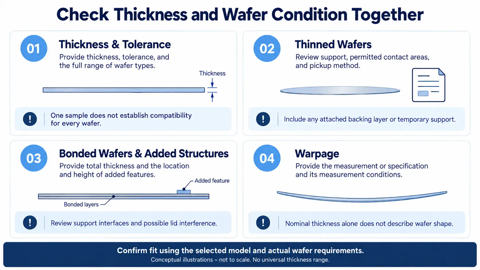 Check Thickness and Wafer Condition Together