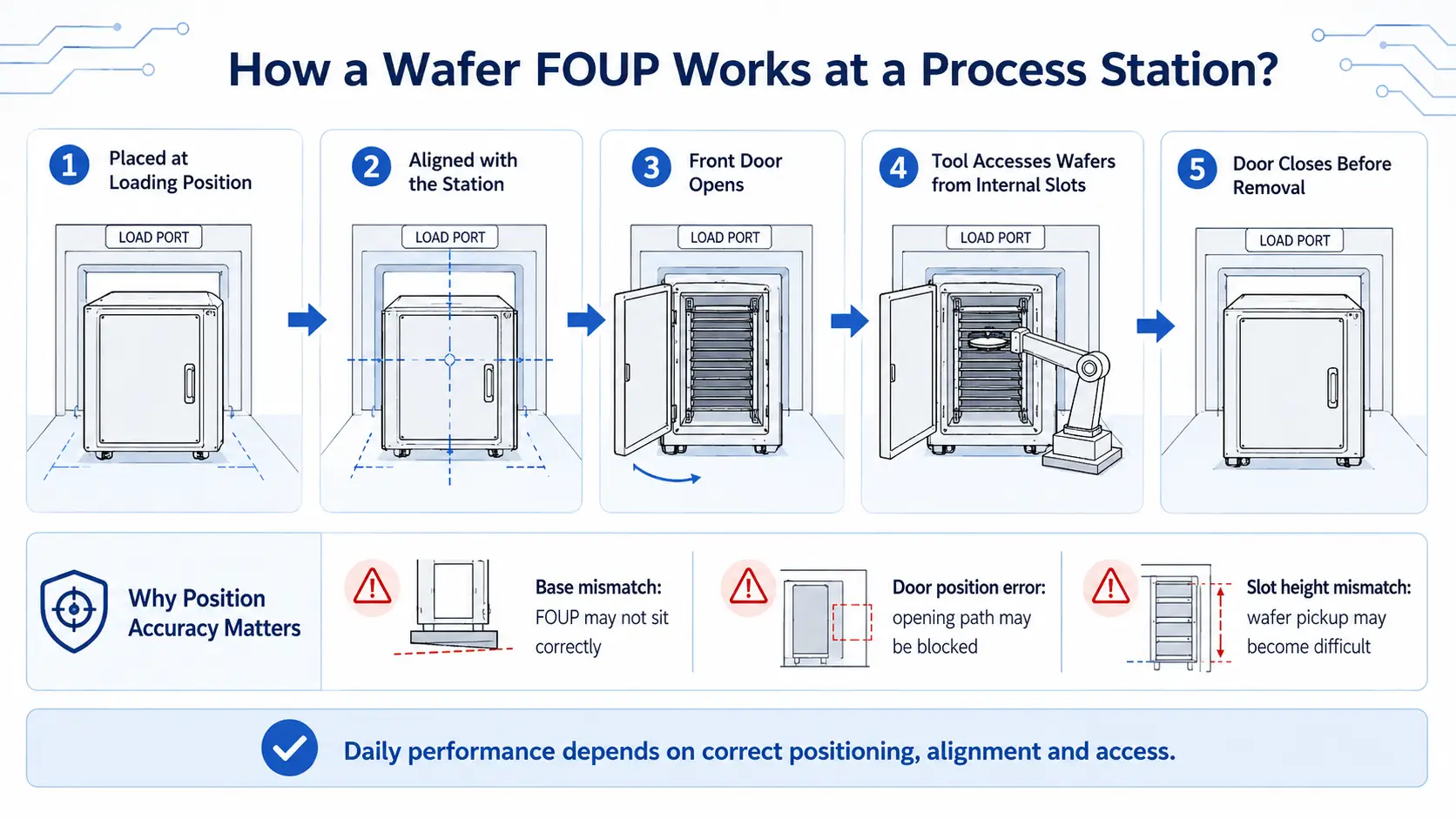 How a Wafer FOUP Works at a Process Station?