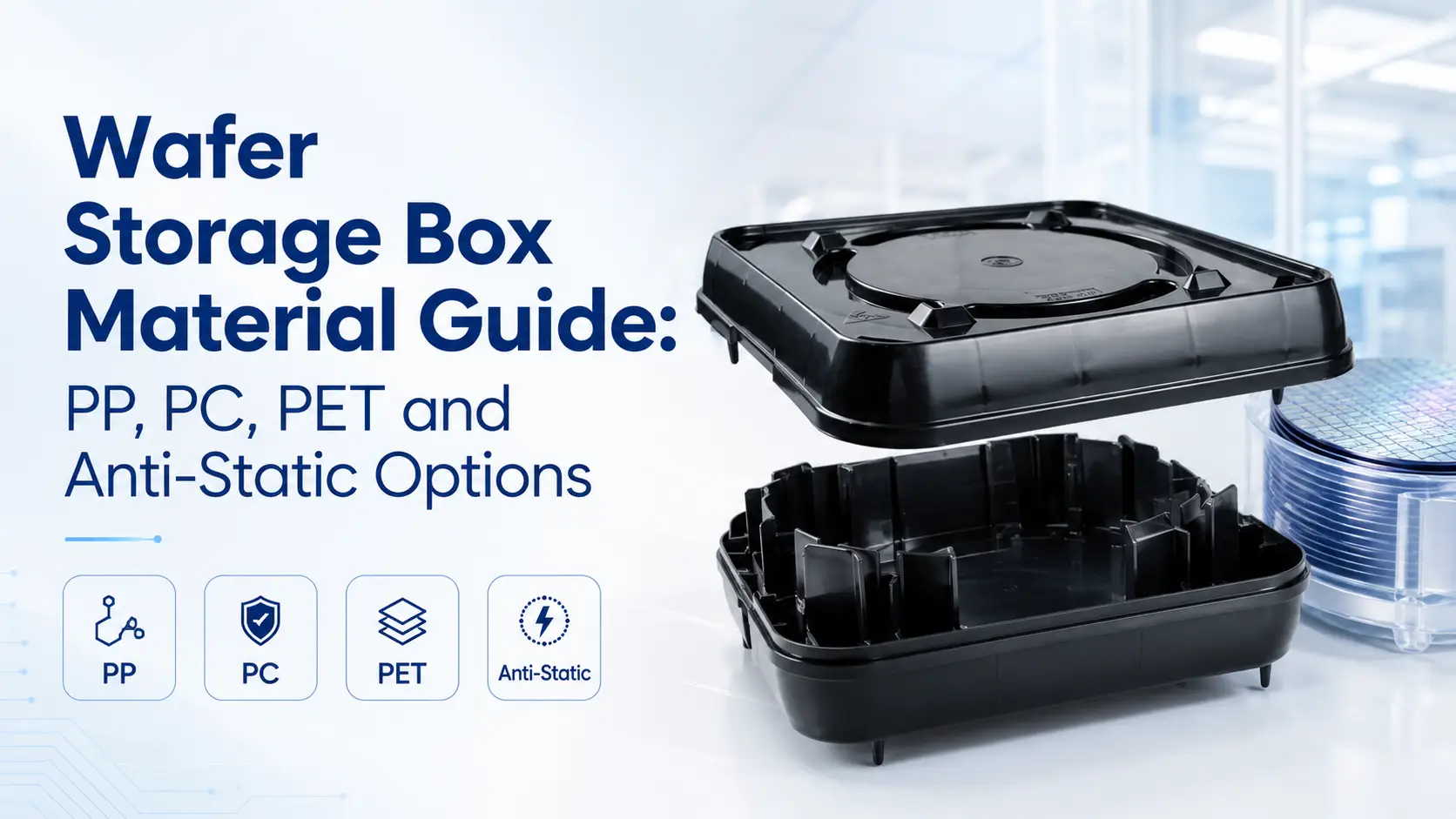 Wafer Storage Box Material Guide PP, PC, PET & Anti-Static