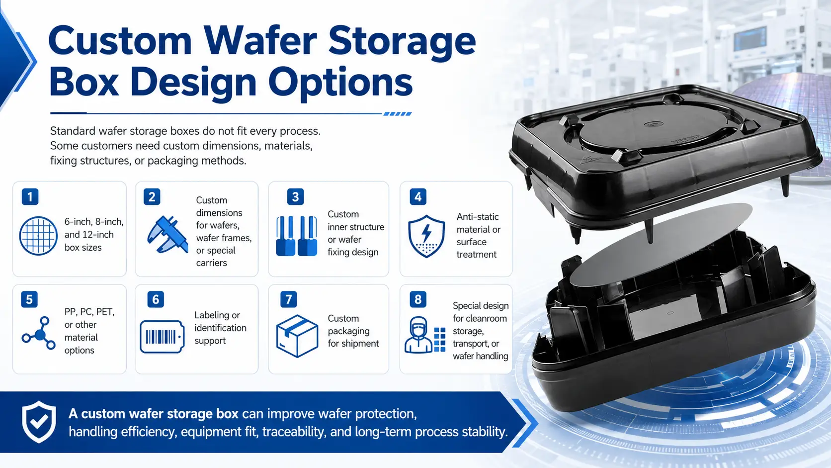 Custom Wafer Storage Box Design Options