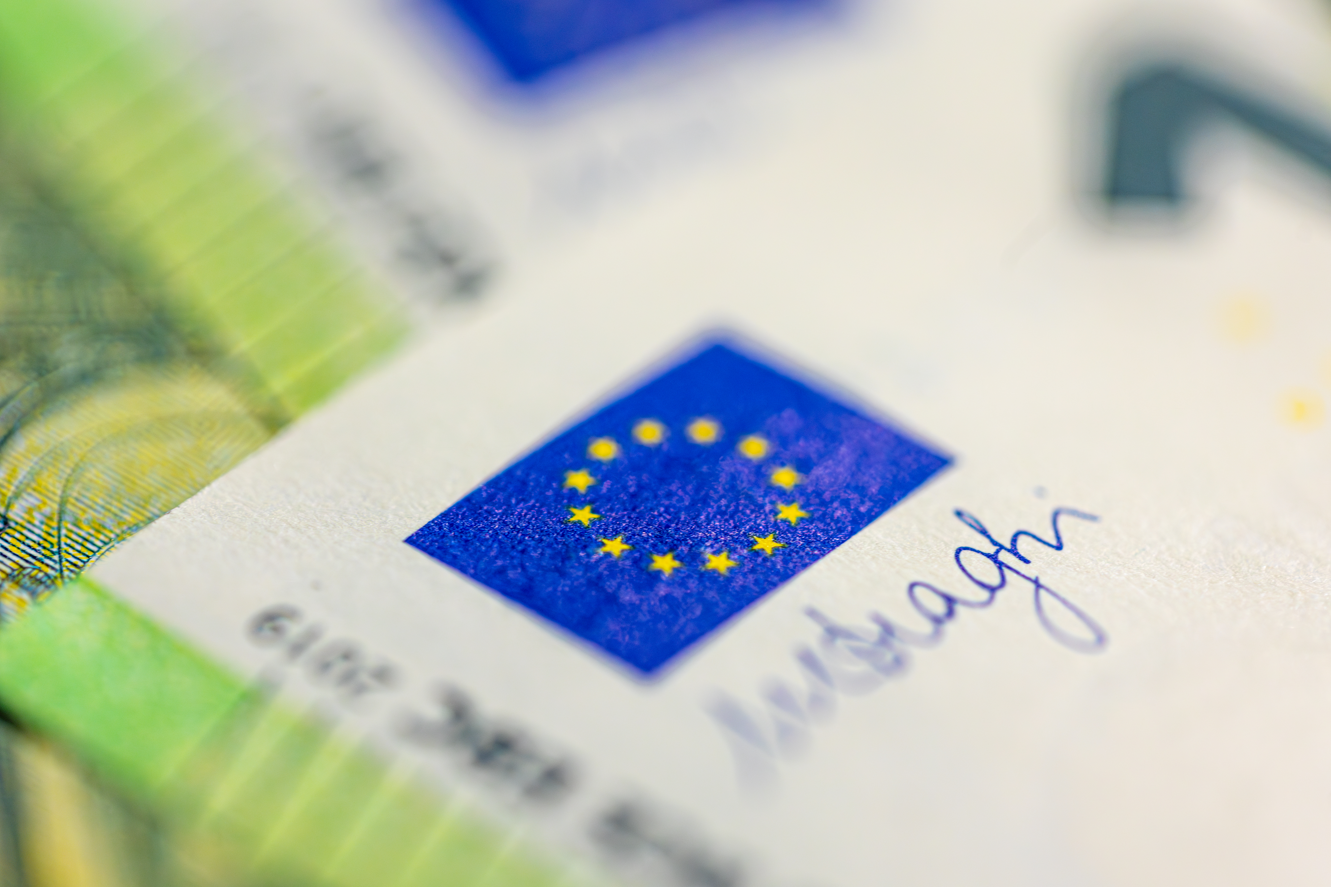 100 euro banknote close-up. Finance concept. Money background.